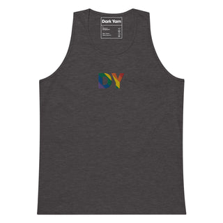 Men's Premium Tank | PRIDE Luxe DY Monogram - Dark Yarn