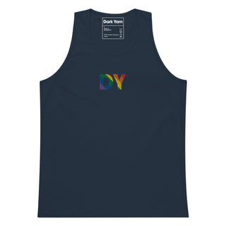 Men's Premium Tank | PRIDE Luxe DY Monogram - Dark Yarn