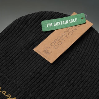 Courage By Jayne | Organic Ribbed Beanie - Dark Yarn