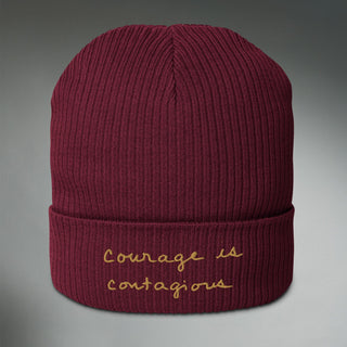 Courage By Jayne | Organic Ribbed Beanie - Dark Yarn