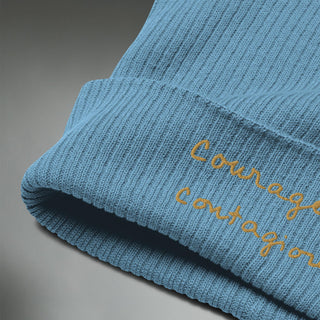 Courage By Jayne | Organic Ribbed Beanie - Dark Yarn