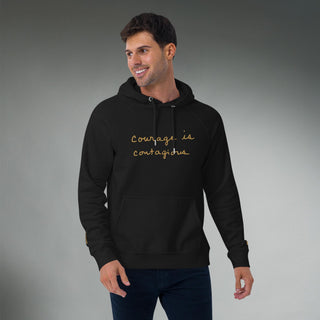Courage by Jayne | Organic Raglan Hooded Sweatshirt - Dark Yarn