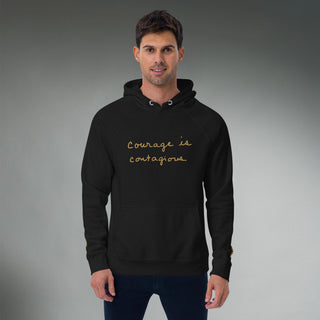 Courage by Jayne | Organic Raglan Hooded Sweatshirt - Dark Yarn