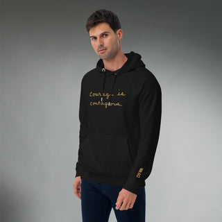 Courage by Jayne | Organic Raglan Hooded Sweatshirt - Dark Yarn