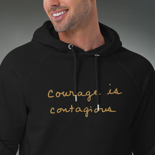 Courage by Jayne | Organic Raglan Hooded Sweatshirt - Dark Yarn