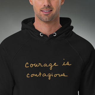 Courage by Jayne | Organic Raglan Hooded Sweatshirt - Dark Yarn