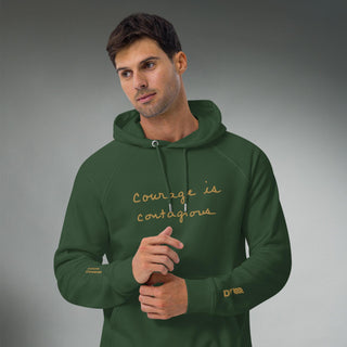 Courage by Jayne | Organic Raglan Hooded Sweatshirt - Dark Yarn