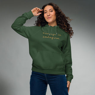 Courage by Jayne | Organic Raglan Hooded Sweatshirt - Dark Yarn