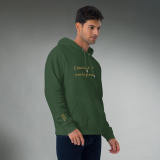 Courage by Jayne | Organic Raglan Hooded Sweatshirt - Dark Yarn