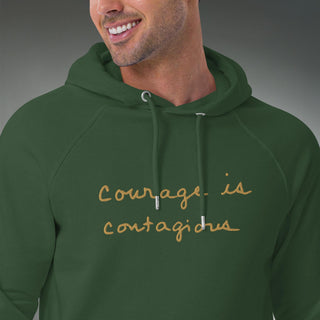Courage by Jayne | Organic Raglan Hooded Sweatshirt - Dark Yarn