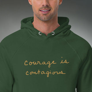Courage by Jayne | Organic Raglan Hooded Sweatshirt - Dark Yarn