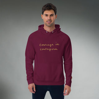 Courage by Jayne | Organic Raglan Hooded Sweatshirt - Dark Yarn