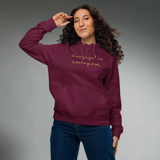 Courage by Jayne | Organic Raglan Hooded Sweatshirt - Dark Yarn