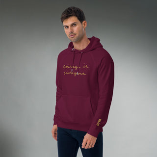 Courage by Jayne | Organic Raglan Hooded Sweatshirt - Dark Yarn
