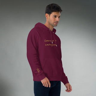 Courage by Jayne | Organic Raglan Hooded Sweatshirt - Dark Yarn