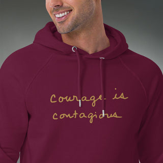 Courage by Jayne | Organic Raglan Hooded Sweatshirt - Dark Yarn