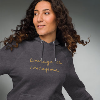Courage by Jayne | Organic Raglan Hooded Sweatshirt - Dark Yarn