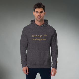 Courage by Jayne | Organic Raglan Hooded Sweatshirt - Dark Yarn