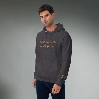 Courage by Jayne | Organic Raglan Hooded Sweatshirt - Dark Yarn