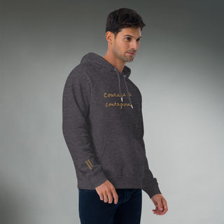 Courage by Jayne | Organic Raglan Hooded Sweatshirt - Dark Yarn