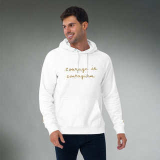 Courage by Jayne | Organic Raglan Hooded Sweatshirt - Dark Yarn
