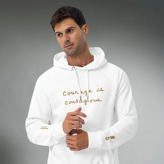 Courage by Jayne | Organic Raglan Hooded Sweatshirt - Dark Yarn