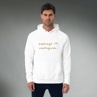 Courage by Jayne | Organic Raglan Hooded Sweatshirt - Dark Yarn