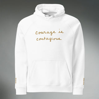 Courage by Jayne | Organic Raglan Hooded Sweatshirt - Dark Yarn