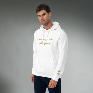 Courage by Jayne | Organic Raglan Hooded Sweatshirt - Dark Yarn