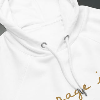 Courage by Jayne | Organic Raglan Hooded Sweatshirt - Dark Yarn