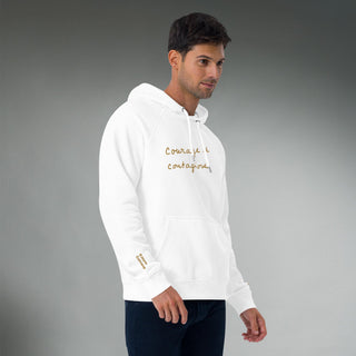 Courage by Jayne | Organic Raglan Hooded Sweatshirt - Dark Yarn