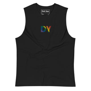 Pride DY Luxe Embroidered Muscle Tank - Dark Yarn