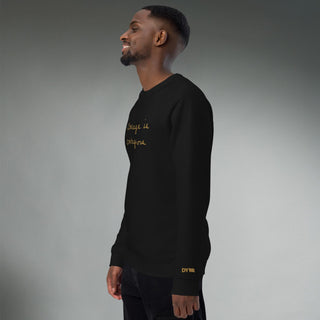 Courage by Jayne | Organic Raglan Crew Sweatshirt Unisex - Dark Yarn