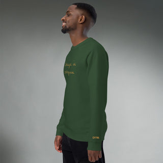 Courage by Jayne | Organic Raglan Crew Sweatshirt Unisex - Dark Yarn