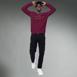 Courage by Jayne | Organic Raglan Crew Sweatshirt Unisex - Dark Yarn