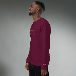Courage by Jayne | Organic Raglan Crew Sweatshirt Unisex - Dark Yarn