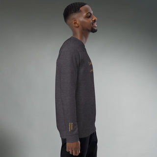 Courage by Jayne | Organic Raglan Crew Sweatshirt Unisex - Dark Yarn