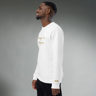 Courage by Jayne | Organic Raglan Crew Sweatshirt Unisex - Dark Yarn