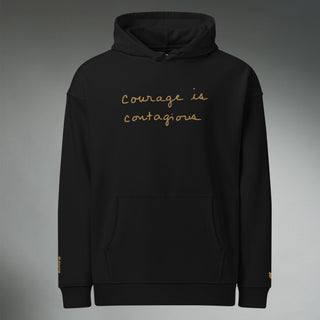 Courage by Jayne | Organic Hooded Sweatshirt - Dark Yarn