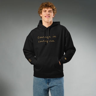 Courage by Jayne | Organic Hooded Sweatshirt - Dark Yarn