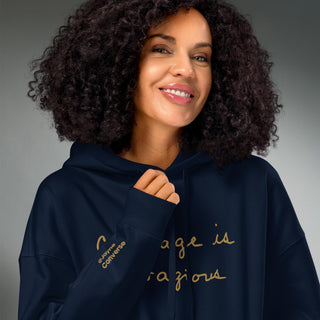 Courage by Jayne | Organic Hooded Sweatshirt - Dark Yarn