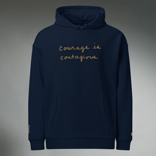 Courage by Jayne | Organic Hooded Sweatshirt - Dark Yarn