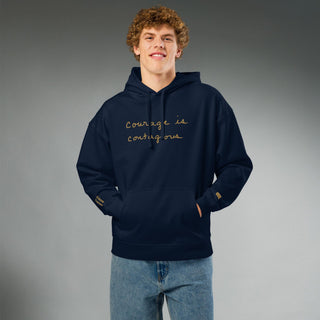 Courage by Jayne | Organic Hooded Sweatshirt - Dark Yarn