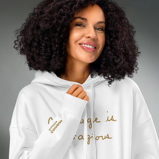 Courage by Jayne | Organic Hooded Sweatshirt - Dark Yarn