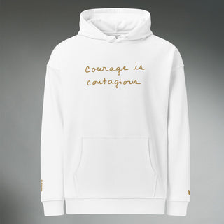 Courage by Jayne | Organic Hooded Sweatshirt - Dark Yarn