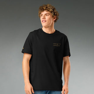 Courage by Jayne | Organic Ribbed Neck T-Shirt Unisex - Dark Yarn
