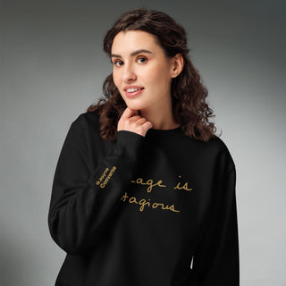 Courage by Jayne | Organic Crew Sweatshirt Unisex - Dark Yarn