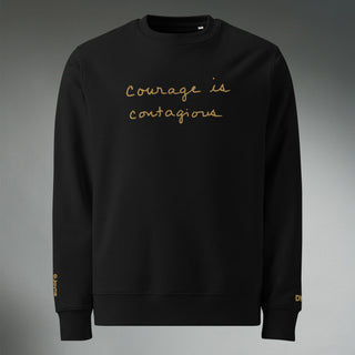 Courage by Jayne | Organic Crew Sweatshirt Unisex - Dark Yarn