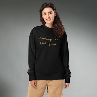 Courage by Jayne | Organic Crew Sweatshirt Unisex - Dark Yarn