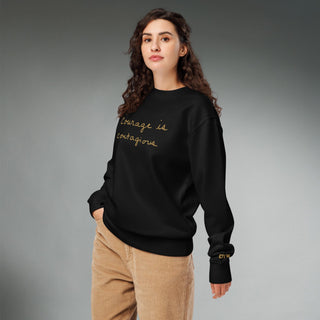Courage by Jayne | Organic Crew Sweatshirt Unisex - Dark Yarn